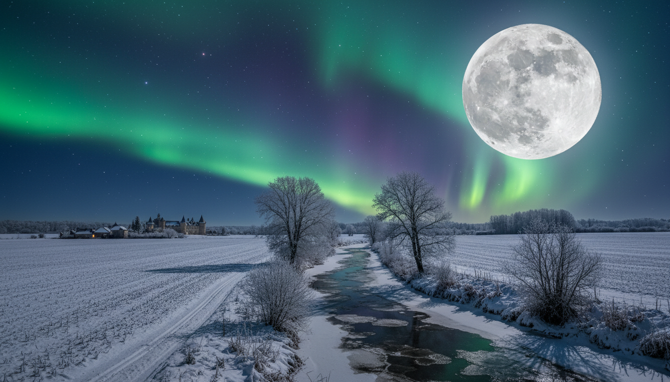 découvrez comment la pleine lune des neiges de février illumine exceptionnellement la france avec une lumière polaire rare, un phénomène observé pour la première fois en 20 ans.