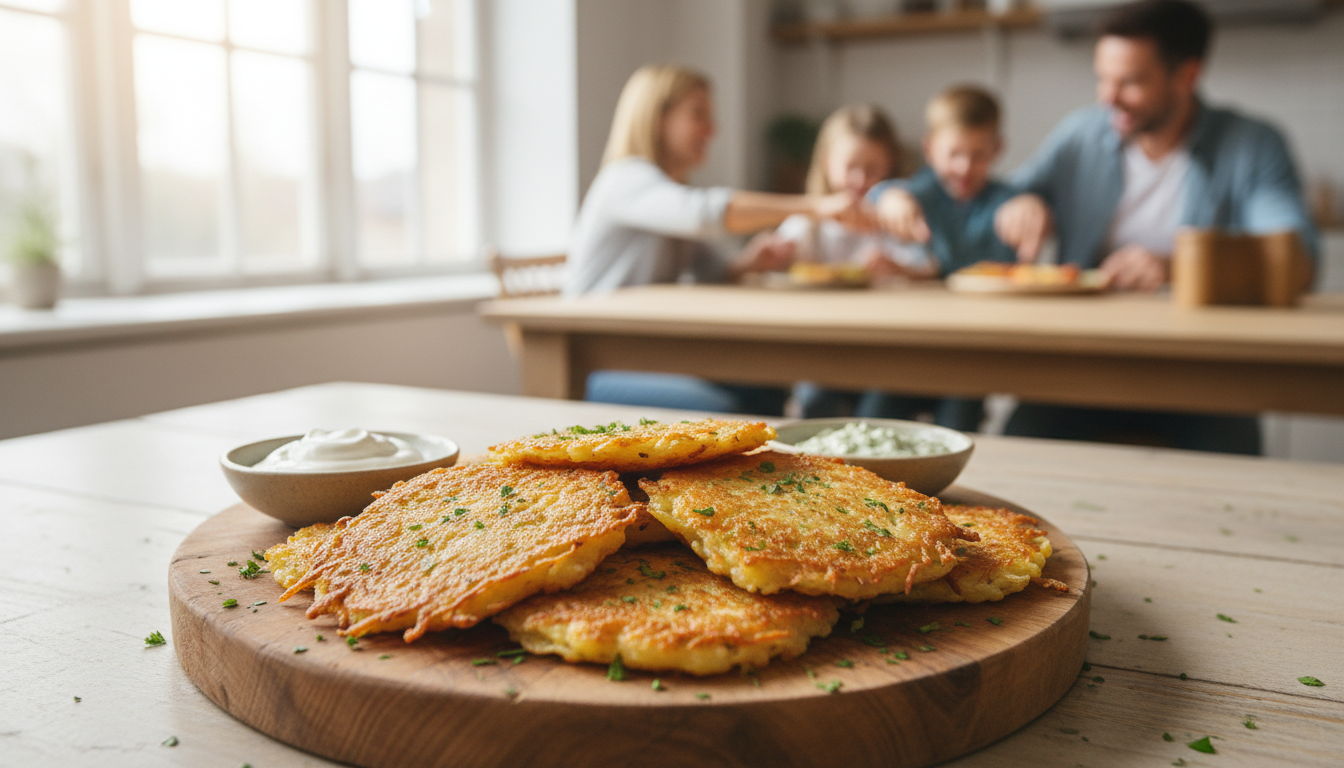 découvrez nos galettes de pommes de terre crousti-dorées en seulement 10 minutes, une alternative légère et rapide aux frites idéale pour toute la famille.