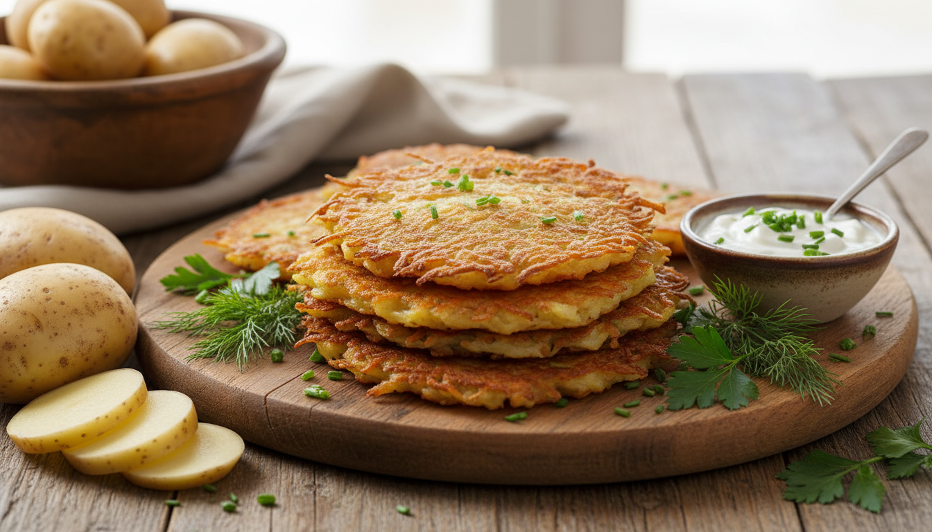 découvrez nos galettes de pommes de terre crousti-dorées prêtes en 10 minutes, une alternative saine et rapide aux frites, idéale pour régaler toute la famille.