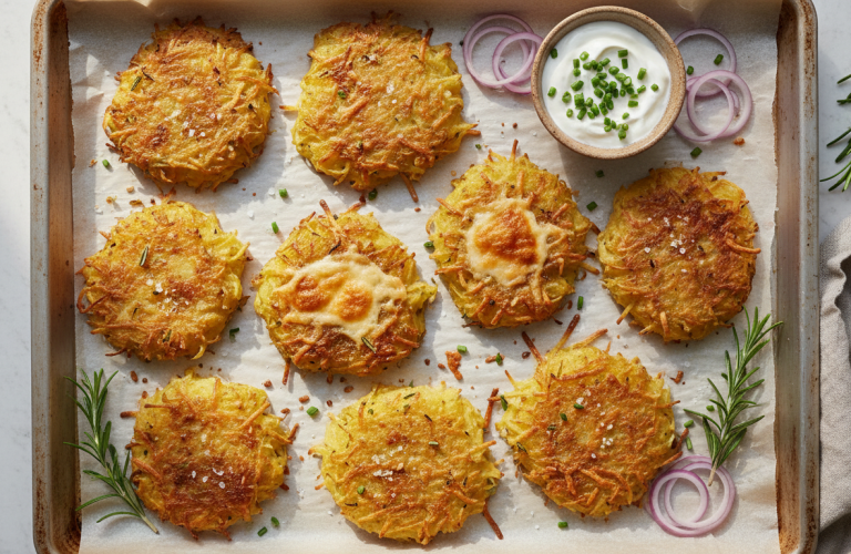 découvrez nos galettes de pommes de terre croustillantes au four, prêtes en 10 minutes. une recette saine et rapide pour régaler toute la famille, parfaite en alternative aux frites.