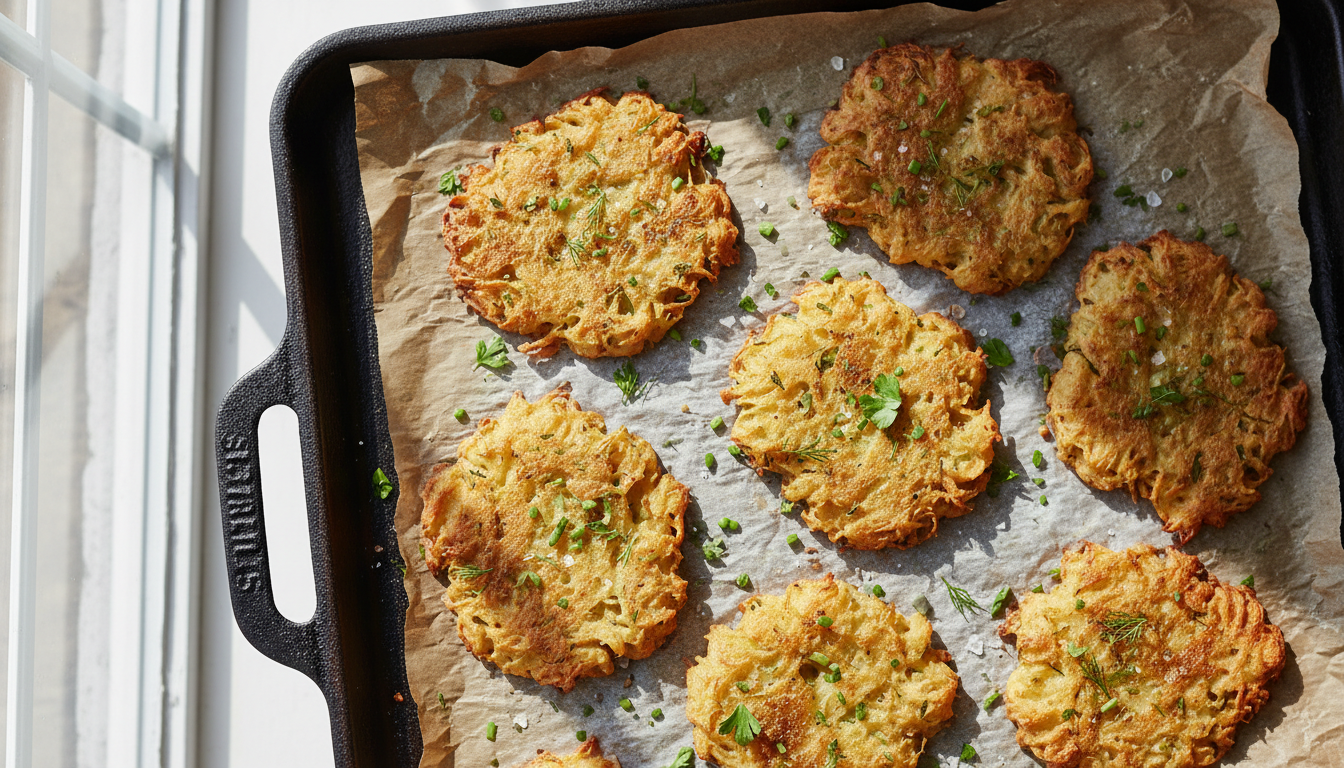 découvrez nos galettes de pommes de terre croustillantes au four, une recette rapide et saine prête en 10 minutes, idéale pour régaler toute la famille avec une alternative légère aux frites.