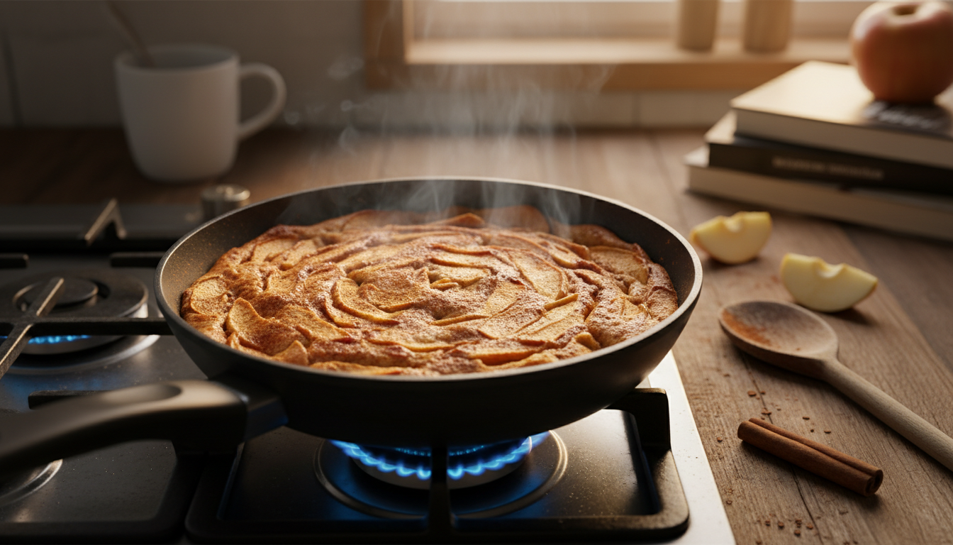 découvrez notre recette rapide et facile de gâteau aux pommes à la poêle, une douceur réconfortante à préparer sans utiliser le four.
