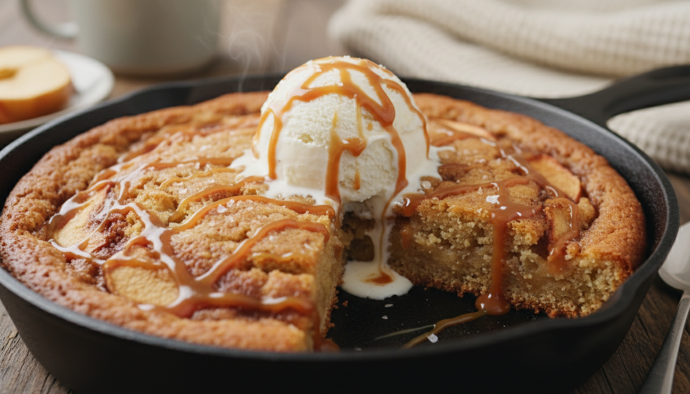 Gâteau aux pommes express à la poêle : simplicité, rapidité et douceur sans allumer le four