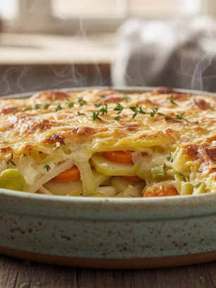 découvrez notre recette facile de gratin exquis aux pommes de terre, poireaux et carottes, pour un plat fondant et doré à souhait, parfait pour régaler toute la famille.