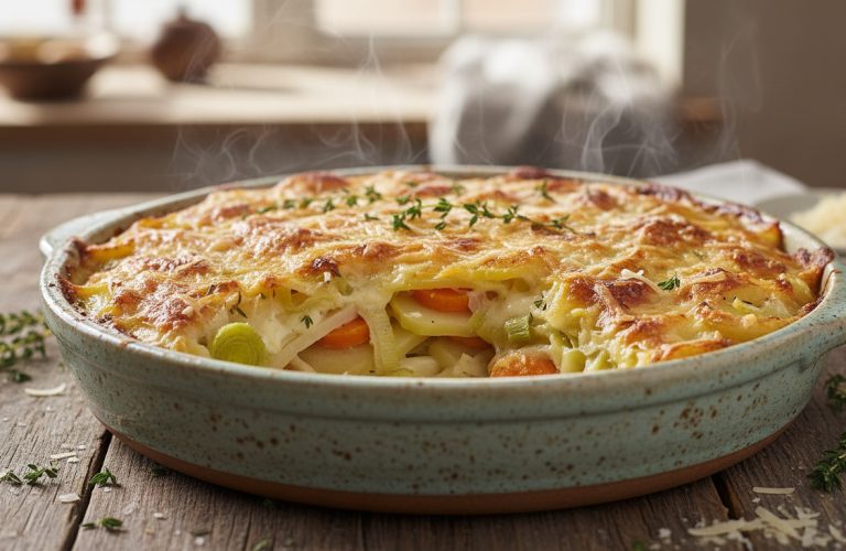 découvrez notre recette facile de gratin exquis aux pommes de terre, poireaux et carottes, pour un plat fondant et doré à souhait, parfait pour régaler toute la famille.