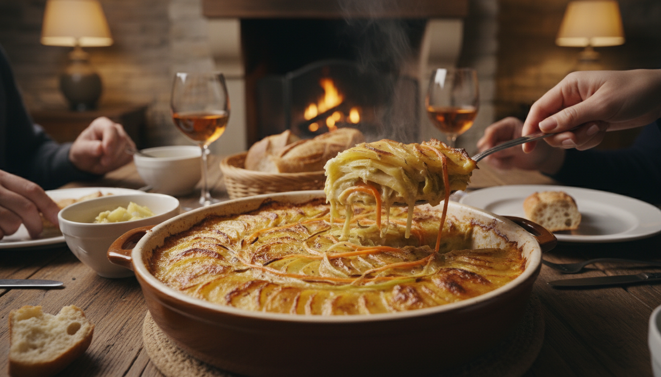 découvrez notre recette simple de gratin fondant aux pommes de terre, poireaux et carottes, pour un plat savoureux, doré à la perfection et facile à préparer.