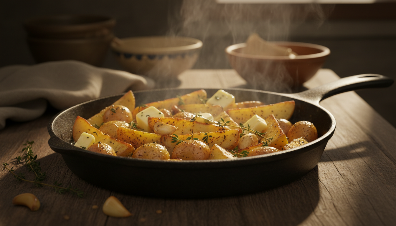 découvrez comment ajouter un ingrédient secret aux pommes de terre en cuisson pour sublimer leurs saveurs, dégager un parfum envoûtant et obtenir une texture incroyablement moelleuse.