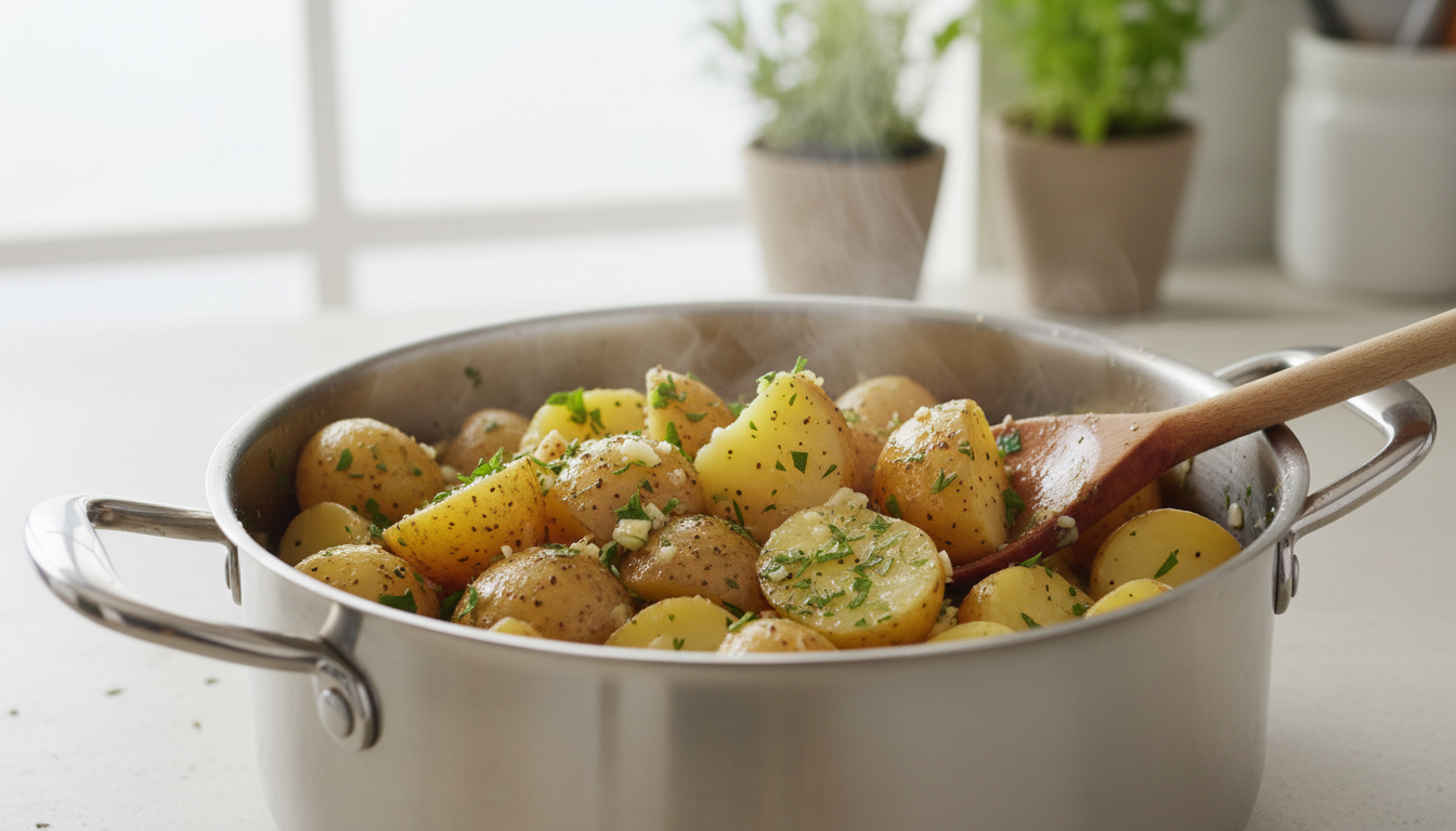 découvrez comment un ingrédient secret transforme vos pommes de terre en un plat irrésistiblement savoureux, parfumé et fondant à souhait. adoptez cette astuce simple pour sublimer vos recettes!
