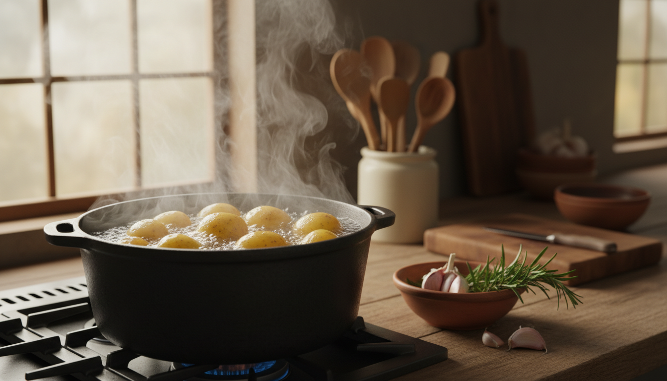 découvrez le secret pour des pommes de terre ultra moelleuses et parfumées en ajoutant un ingrédient spécial pendant la cuisson. transformez vos plats avec cette astuce simple et savoureuse !