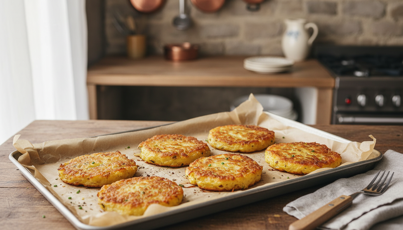 découvrez mes galettes de pommes de terre crousti-dorées au four, prêtes en 10 minutes. une recette rapide et légère, idéale pour toute la famille, parfaite pour remplacer les frites.