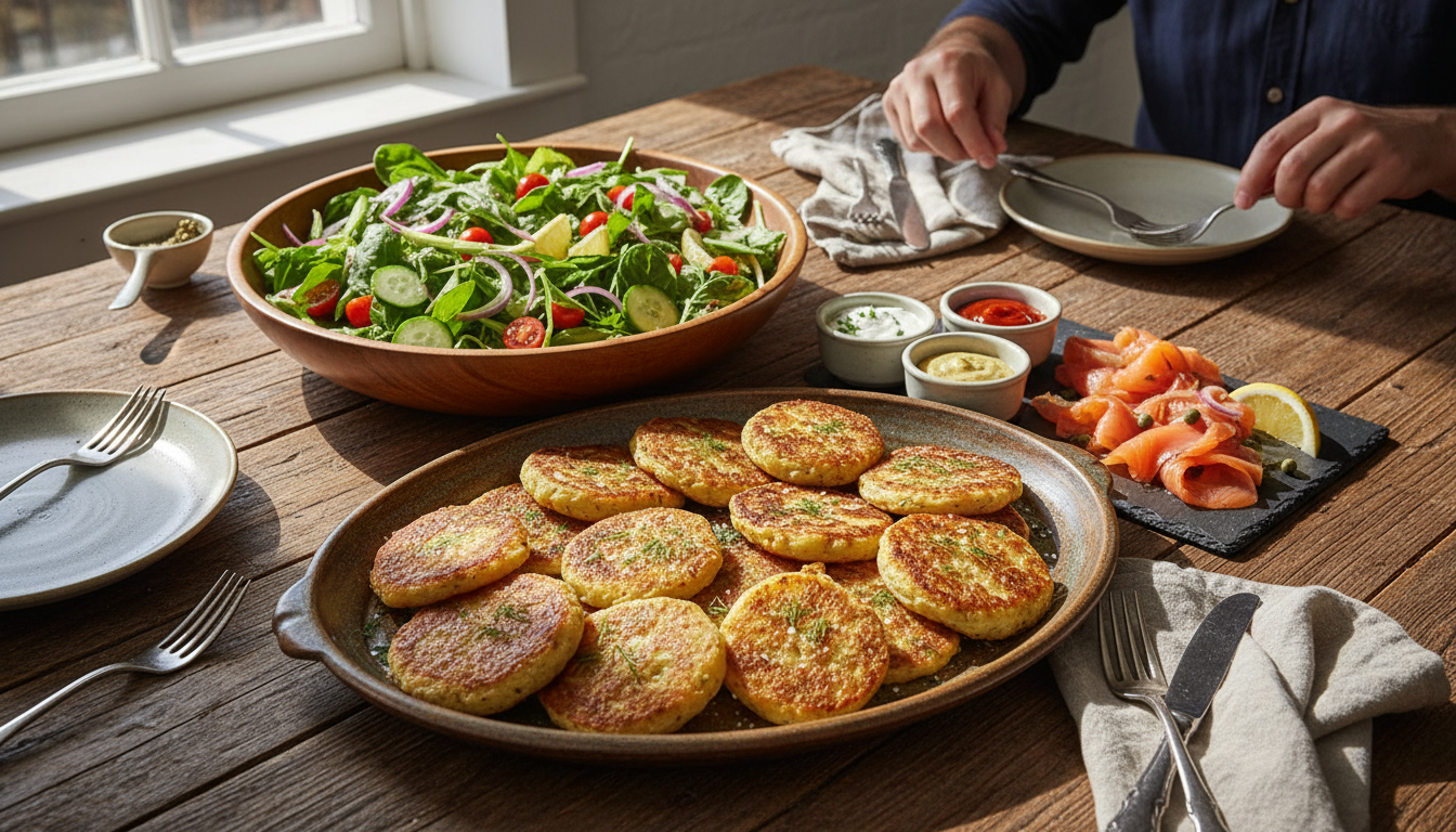 découvrez mes galettes de pommes de terre crousti-dorées au four, prêtes en 10 minutes, une alternative légère et savoureuse aux frites, idéale pour toute la famille.