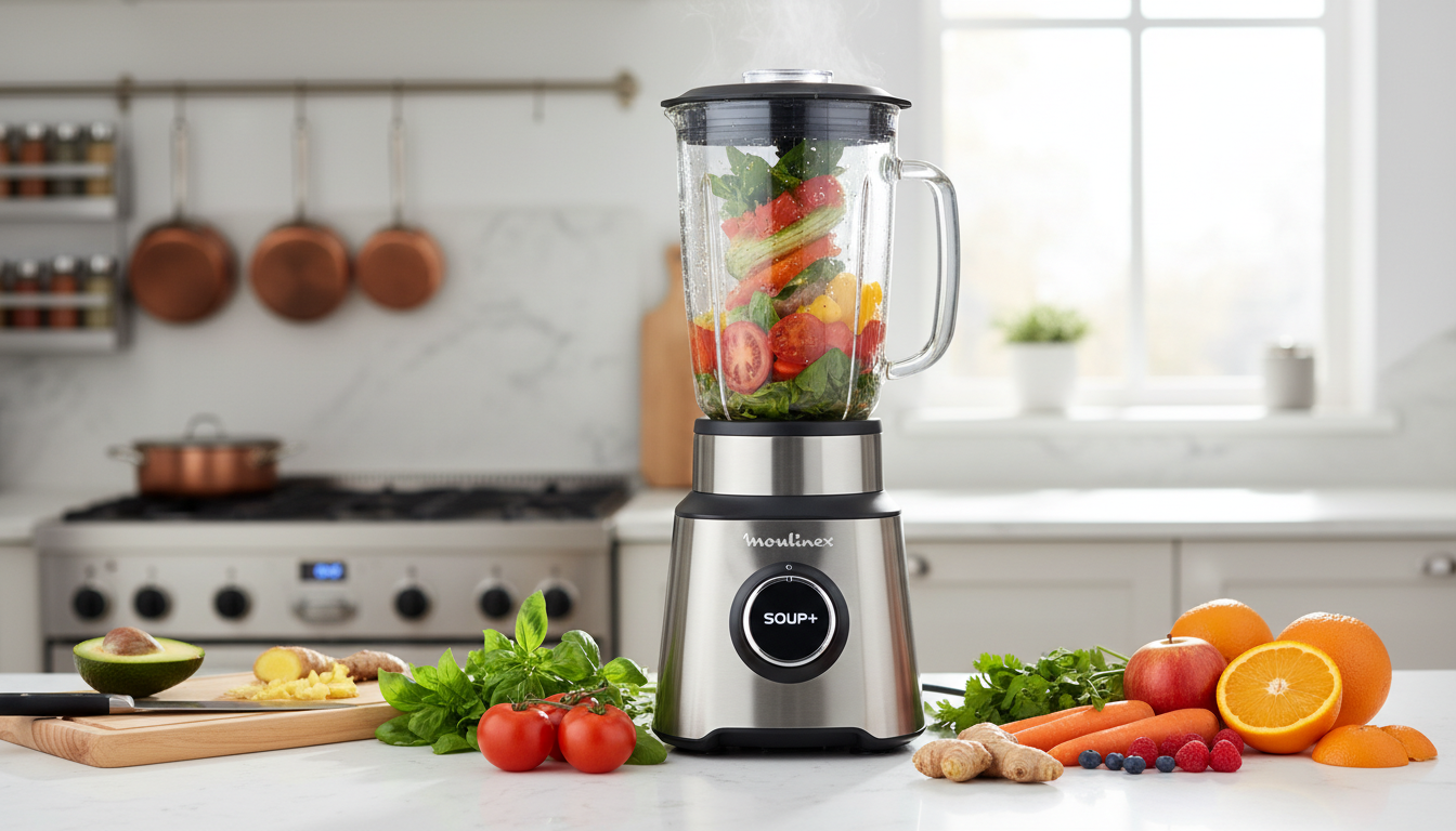 découvrez le moulinex soup&plus lm924500, un mixeur puissant et polyvalent, idéal pour préparer soupes, smoothies et sauces avec facilité et efficacité. mettez-le à l’épreuve dès maintenant !