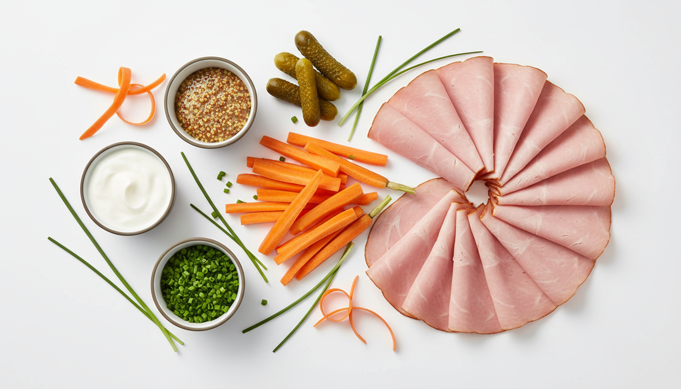 découvrez une recette légère et savoureuse de roulés de jambon à la mayonnaise allégée, accompagnés de légumes croquants, pour une gourmandise saine et plaisir garanti.