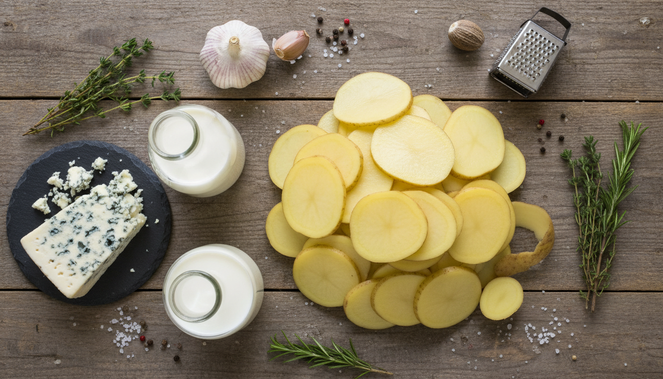 découvrez notre recette de gratin de pommes de terre au fromage bleu, un plat gourmand et savoureux qui ravira vos papilles. facile à préparer, ce gratin riche en saveurs est parfait pour un repas réconfortant à partager.