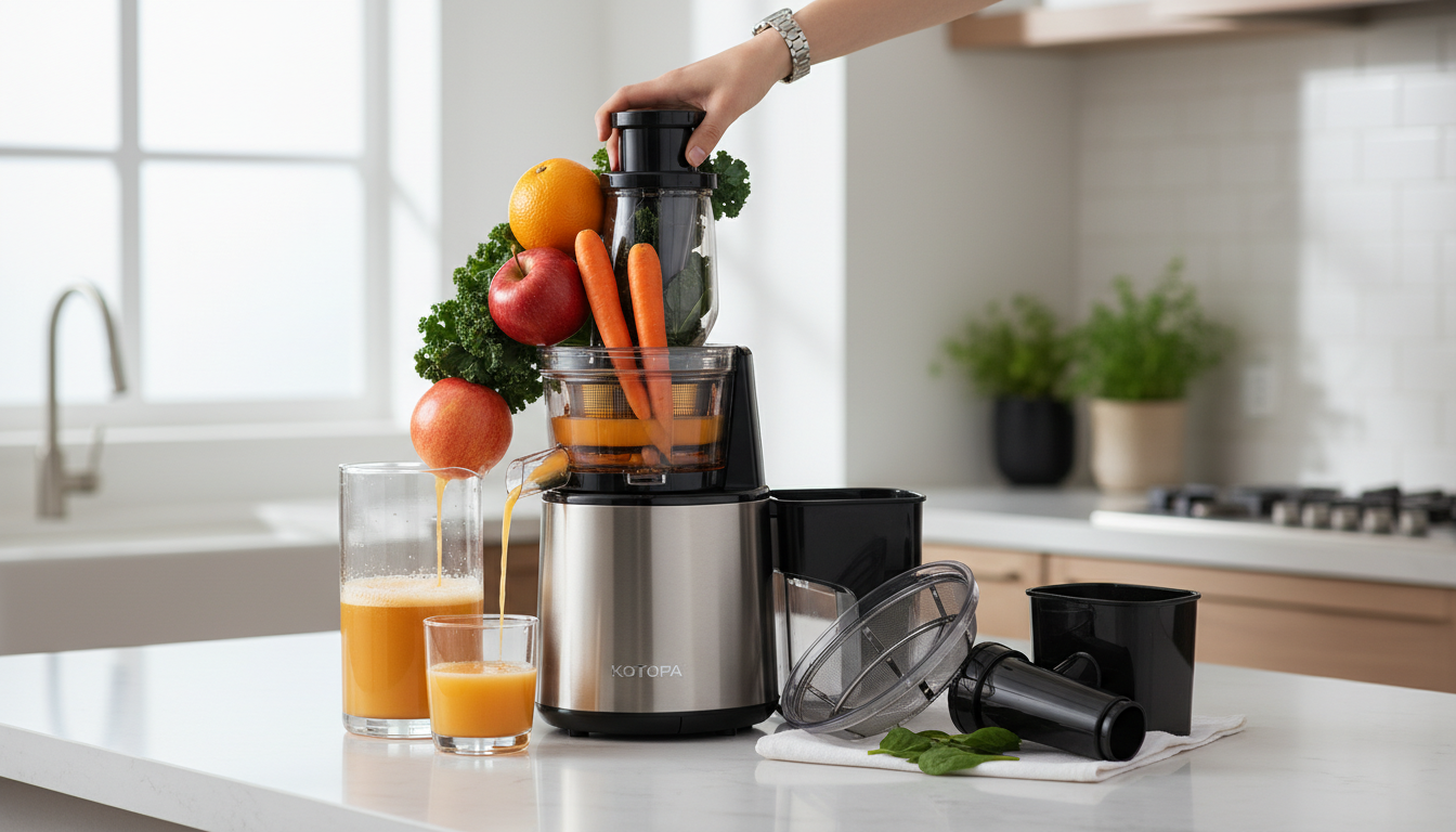 découvrez notre test complet de l'extracteur de jus kotopa : analyse de ses performances, grande capacité de production, et facilité d'entretien pour une utilisation quotidienne optimale.