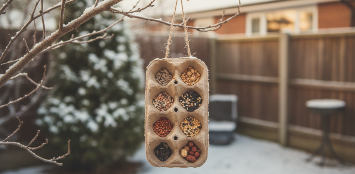 apprenez à transformer vos vieilles boîtes d'œufs en abris écologiques pour attirer et protéger les oiseaux dans votre jardin pendant l'hiver.
