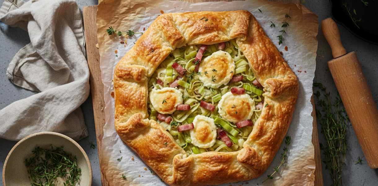découvrez notre tarte rustique aux poireaux et comté, une recette savoureuse et facile à préparer qui plaît à toute la famille, y compris aux enfants !