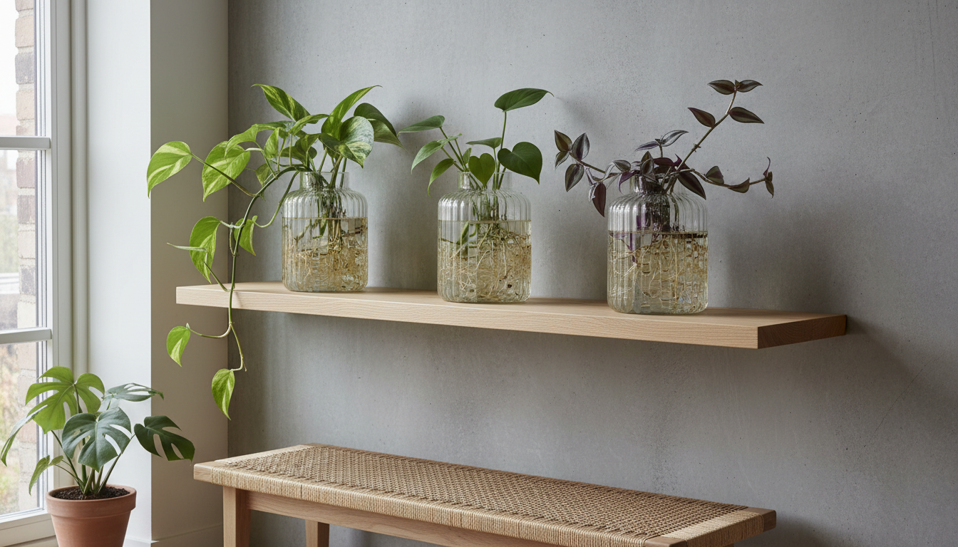 découvrez une astuce économique à moins de 15 € pour créer un jardin d'intérieur moderne sans utiliser de terreau ni replanter vos boutures. simplifiez votre jardinage et réussissez facilement !