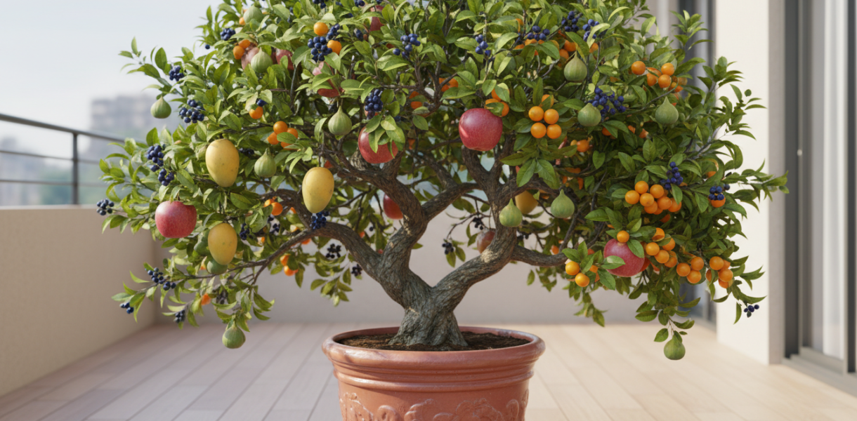 découvrez cet arbre fruitier au port unique qui pousse parfaitement en pot, idéal pour les petits espaces. profitez de récoltes abondantes sans avoir besoin de jardin.