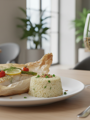découvrez notre recette de cabillaud en papillote, délicatement fondant au fromage, accompagné d'éclats de poivrons colorés pour un plat savoureux et léger.