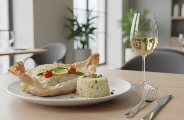 découvrez notre recette de cabillaud en papillote, délicatement fondant au fromage, accompagné d'éclats de poivrons colorés pour un plat savoureux et léger.
