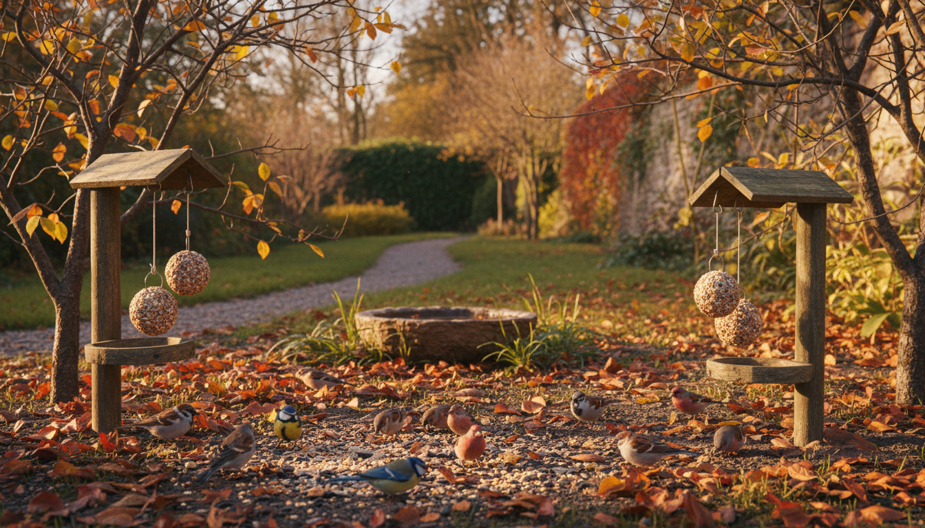 découvrez comment clôturer la saison en beauté en nourrissant vos oiseaux du jardin avec des boules de graisse et des graines adaptées pour les aider à passer l'hiver.