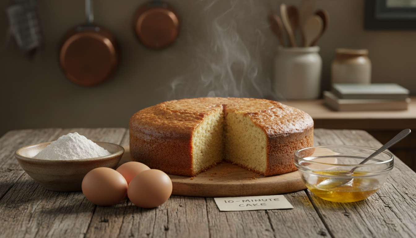 apprenez à préparer un gâteau ultra-moelleux en seulement 10 minutes avec 3 ingrédients simples et magiques. une recette express idéale pour les gourmands pressés !