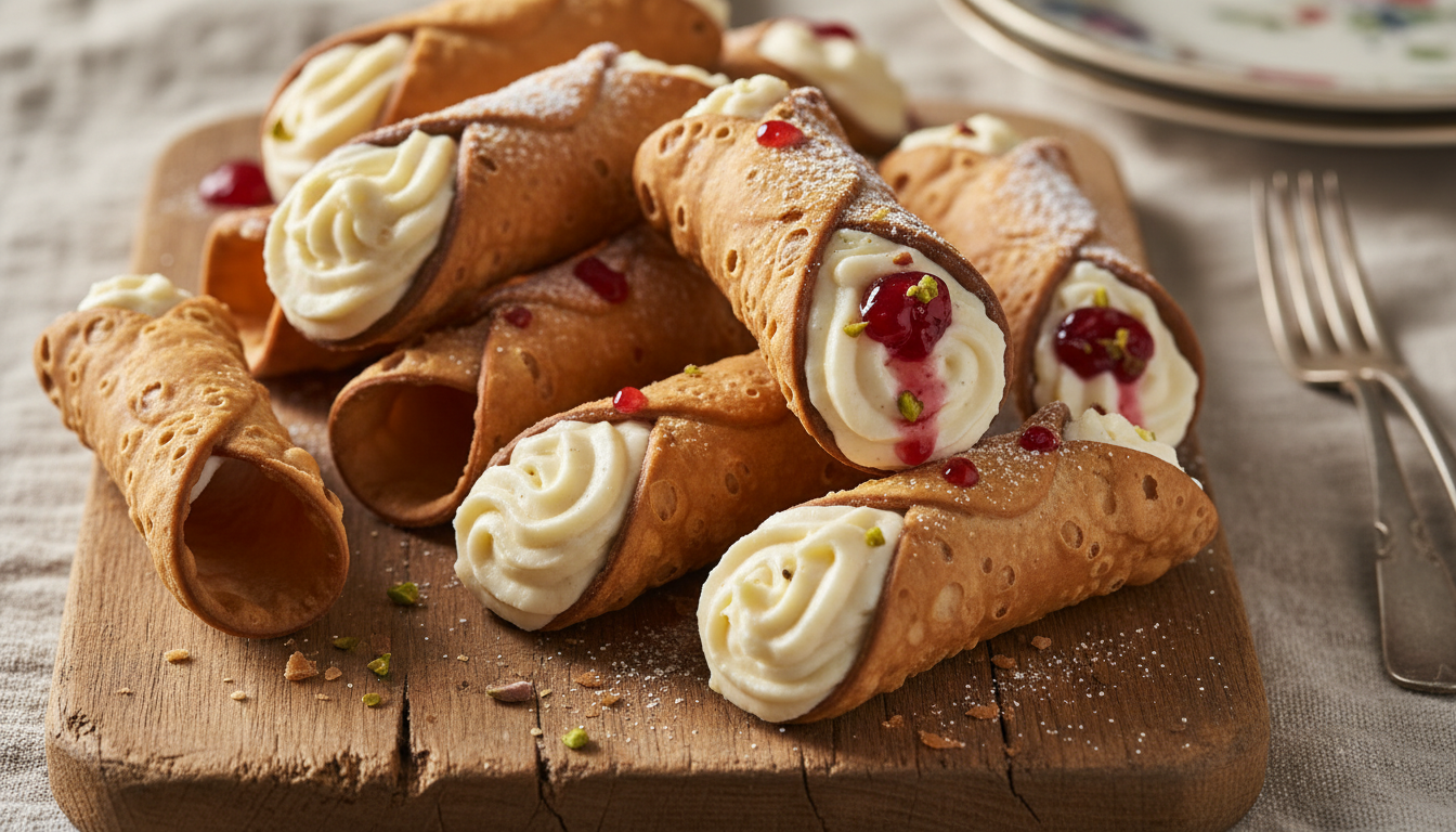 savourez le cannoli feuilleté à la vanille, une recette simple et délicieuse qui séduira tous les amateurs de desserts.