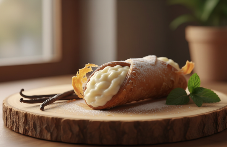 savourez notre recette facile et gourmande de cannoli feuilleté à la vanille, une douceur irrésistible qui séduira tous les amateurs de pâtisserie.