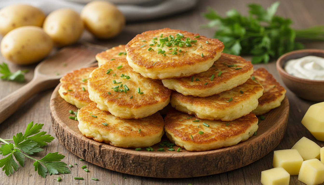Découvrez les crêpes parmentières de Laurent Mariotte, une gourmandise savoureuse à base de pommes de terre fondantes