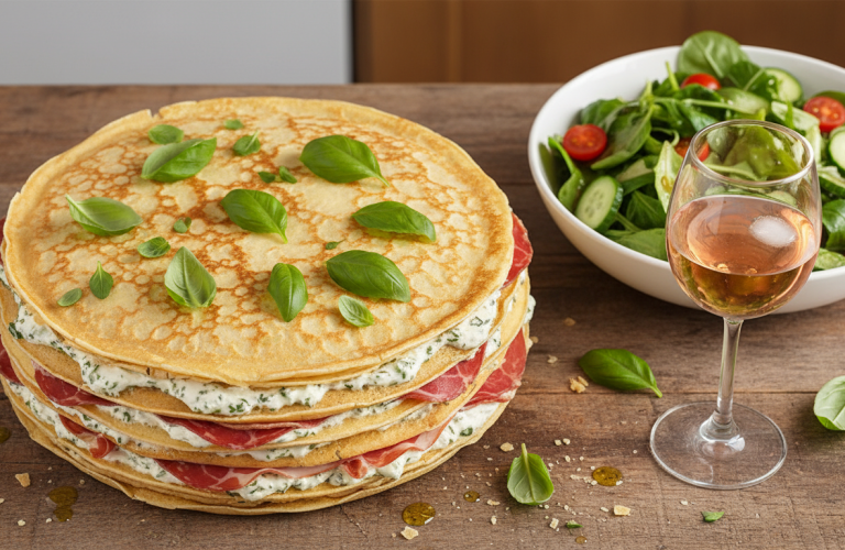 découvrez notre recette facile et savoureuse de gâteau de crêpes léger à la tomate et au fromage, idéal pour un repas gourmand et équilibré.