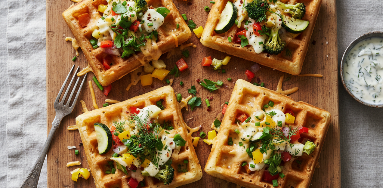 découvrez notre recette facile de gaufres salées aux légumes et fromage, parfaite pour un repas gourmand et coloré qui ravira toute la famille.