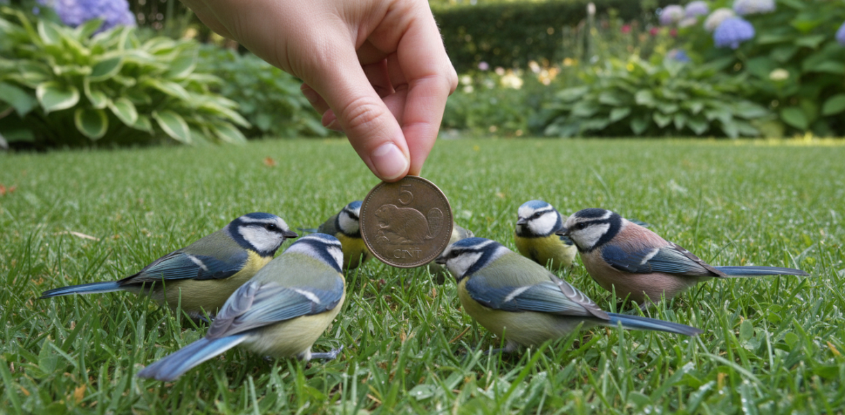 découvrez comment une simple pièce de 5 centimes placée dans un jardin peut attirer une nuée de mésanges fascinantes, créant un spectacle naturel magique et surprenant.