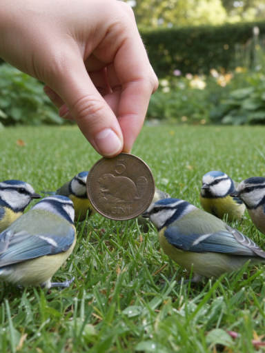 découvrez comment une simple pièce de 5 centimes placée dans un jardin peut attirer une nuée de mésanges fascinantes, créant un spectacle naturel magique et surprenant.
