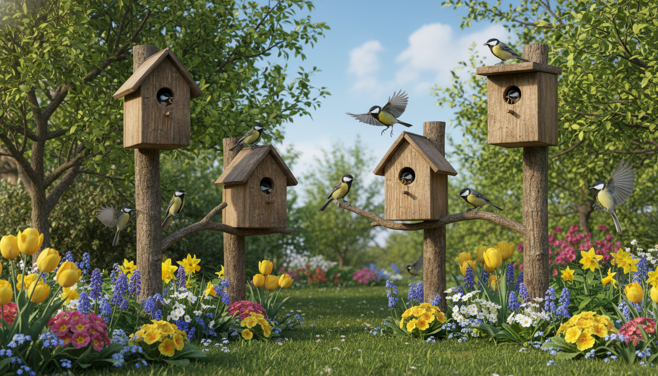la ligue de protection des oiseaux encourage l'installation de nichoirs dans votre jardin pour aider les mésanges au printemps, un geste simple et vital pour la biodiversité.