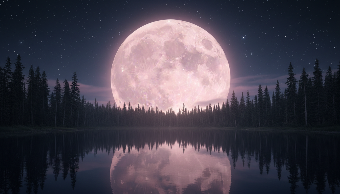 découvrez la pleine lune rose de 2026, un spectacle exceptionnel avec une lune plus grande et plus lumineuse que jamais, offrant une vue inoubliable dans le ciel nocturne.
