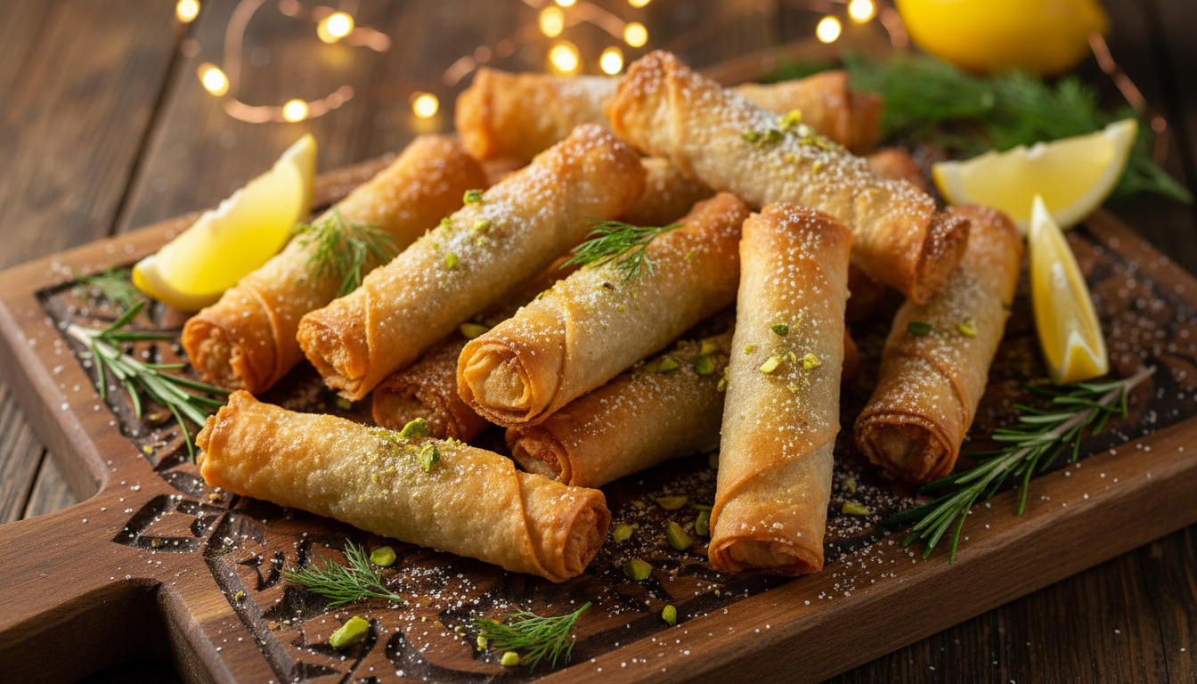 découvrez ma recette express de roulés en pâte filo, prêts en 15 minutes, parfaits pour impressionner vos invités lors des fêtes !