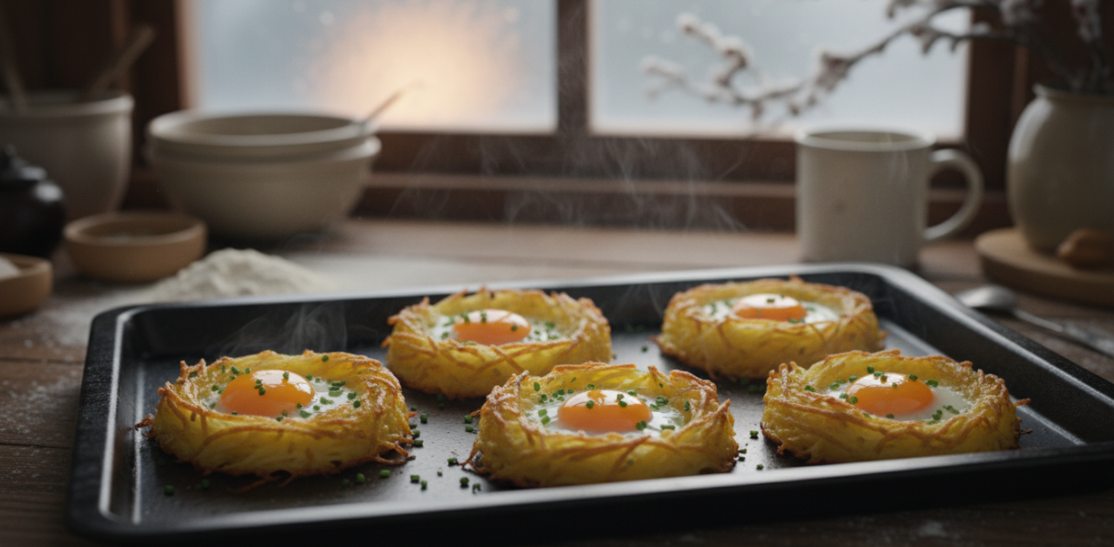 découvrez la recette rapide et réconfortante des nids de pommes de terre à l'œuf, parfaite pour réchauffer vos soirées d'hiver avec un plat savoureux et facile à préparer.
