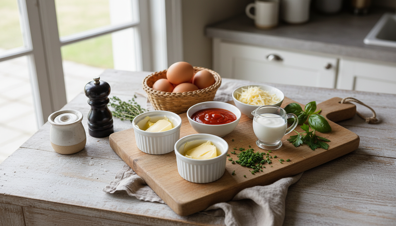 découvrez l'œuf cocotte tomate-fromage, un plat rapide et savoureux prêt en seulement 12 minutes, parfait pour les jours où cuisiner vous semble difficile.