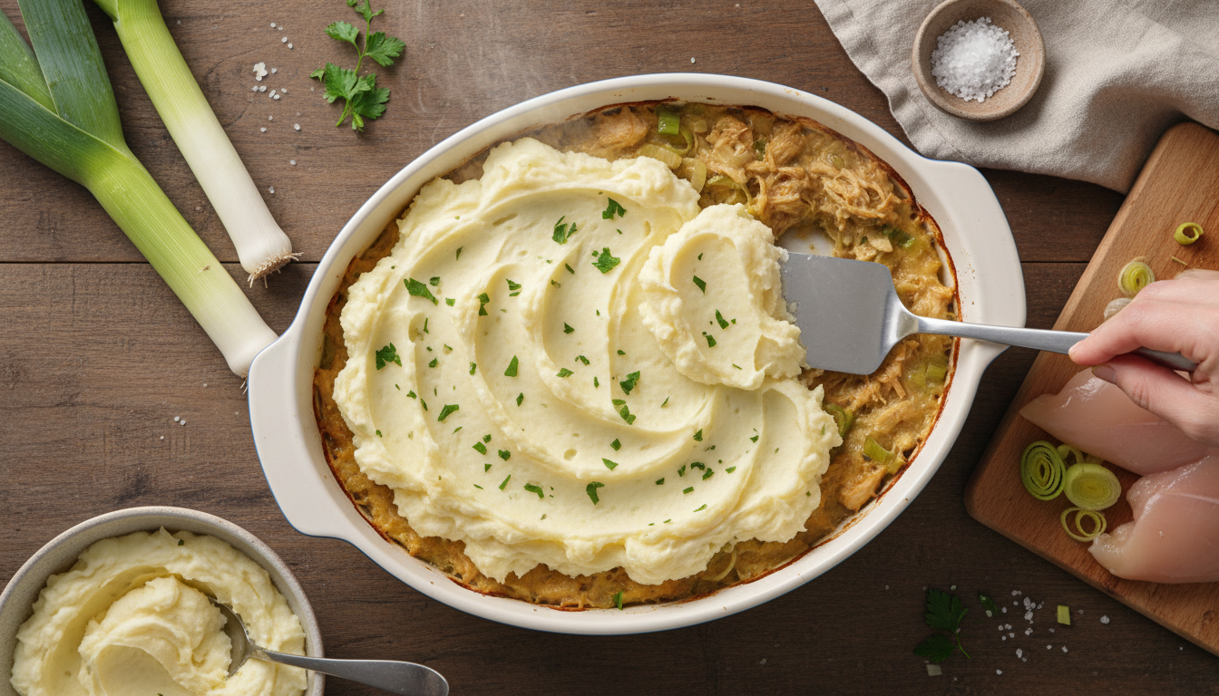 découvrez la recette inratable du hachis parmentier au poulet et aux poireaux, préparée la veille et sublimée au réchauffage, pour un plat toujours tendre et savoureux.