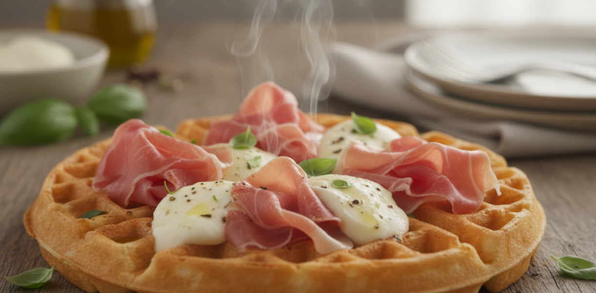 découvrez notre recette gourmande de gaufres salées au jambon cru et mozzarella fondante, parfaite pour un repas savoureux et original à déguster sans attendre !