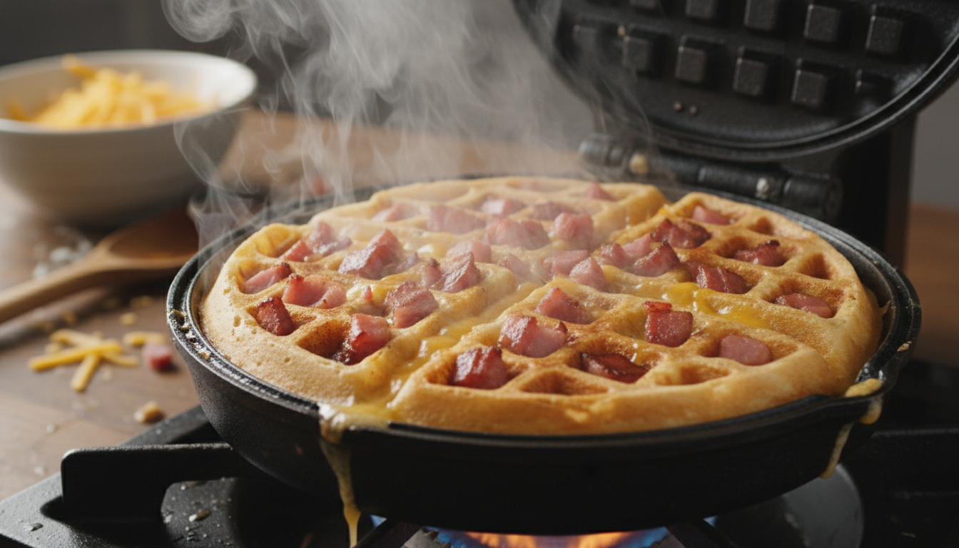 découvrez notre recette gourmande de gaufres salées au jambon cru et mozzarella fondante, une alliance savoureuse à déguster sans plus attendre pour un repas réussi.