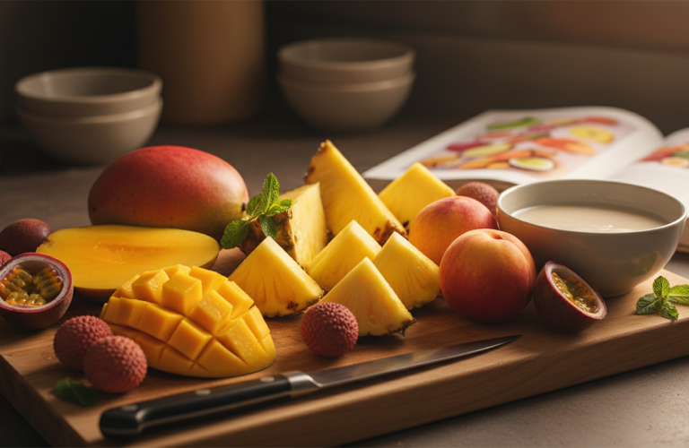 découvrez la tarte tatin à la mangue légère, une douceur exotique allégée à savourer sans culpabilité. un dessert fruité et gourmand qui éveille les papilles.