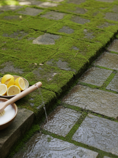 découvrez 4 astuces efficaces et naturelles pour éliminer la mousse sur votre terrasse glissante et vos dalles verdies, sans recourir à la javel, pour un extérieur propre et sécurisé.