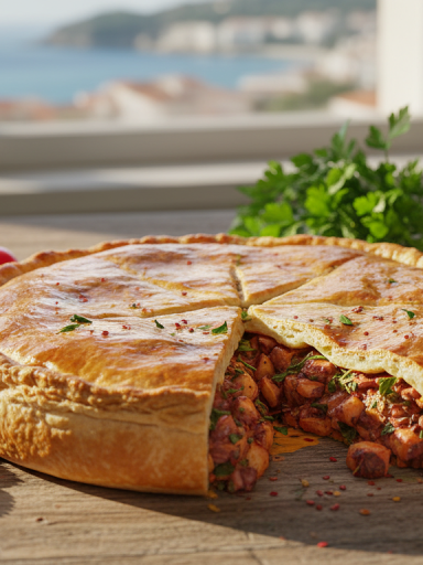 découvrez la recette authentique de la tielle sétoise, cette délicieuse tourte italienne garnie de poulpes, et savourez un plat traditionnel aux saveurs méditerranéennes.