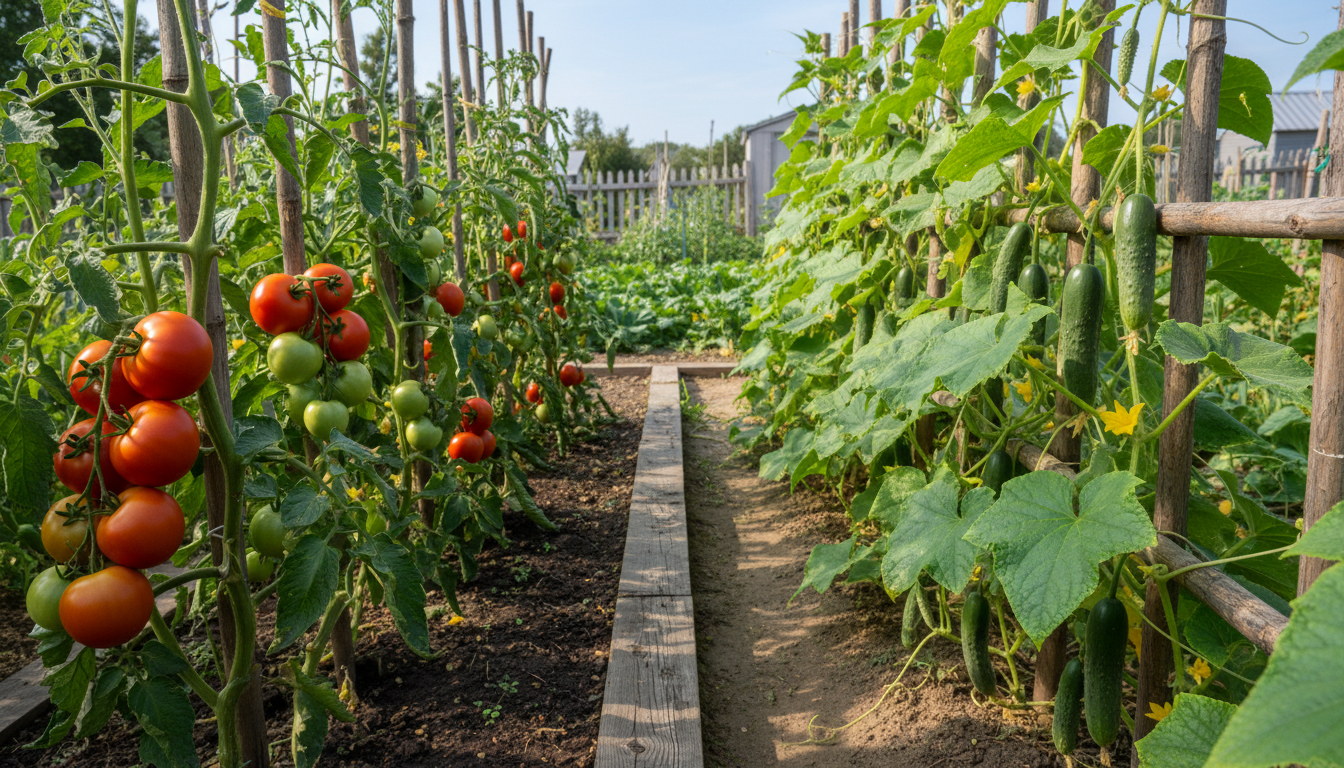 découvrez pourquoi il est crucial d'éviter de planter tomates et concombres côte à côte dans votre potager pour garantir une croissance saine et un jardin productif.