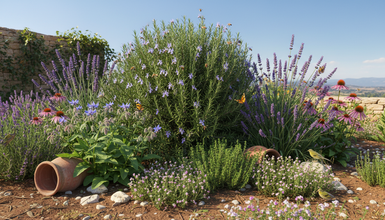 découvrez les fleurs parfaites à planter avec le romarin pour attirer abeilles et oiseaux dans votre jardin, favorisant ainsi la biodiversité et un environnement naturel.