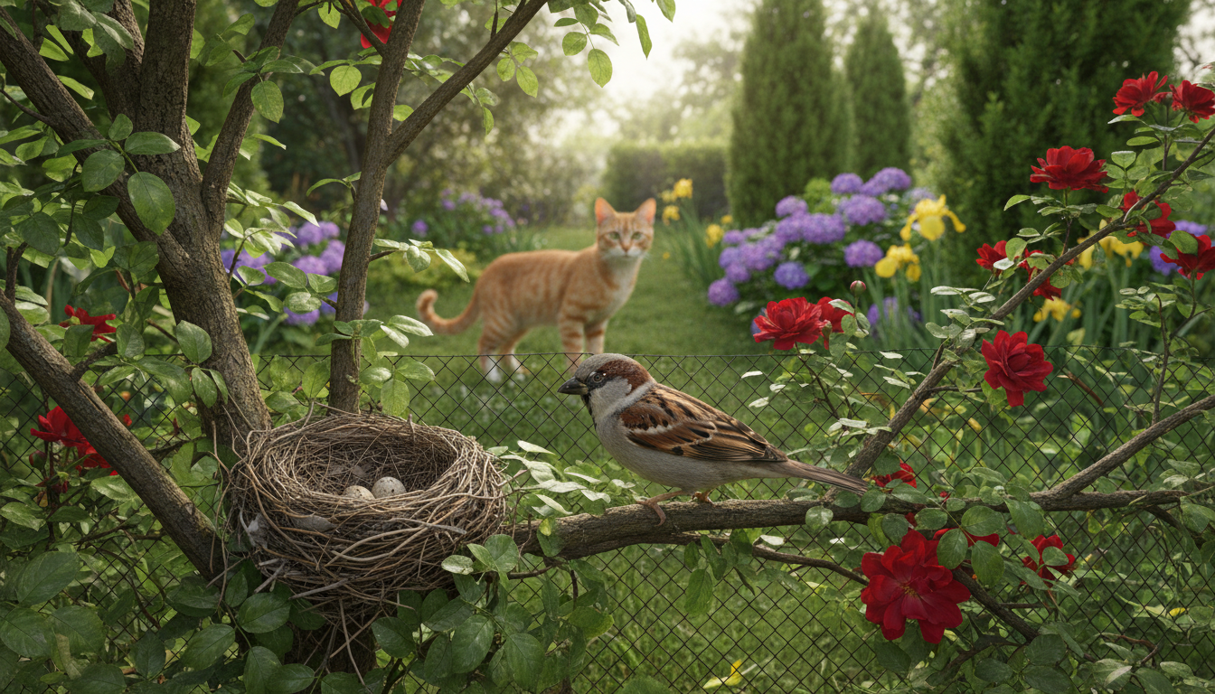 découvrez des stratégies efficaces pour protéger les nids d'oiseaux dans votre jardin contre les chats errants et préserver la biodiversité locale en toute sécurité.