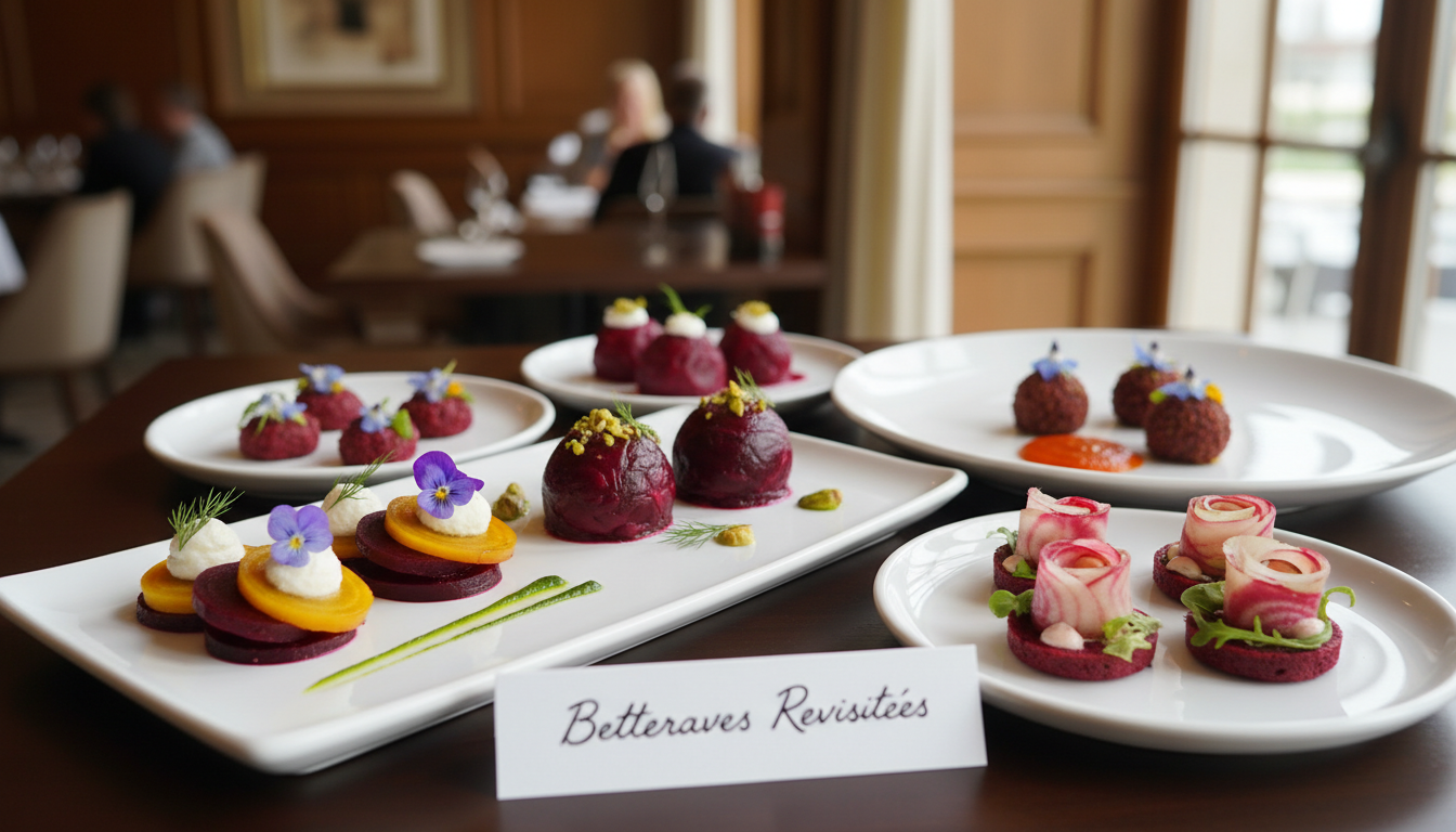 découvrez des bouchées apéritives à base de betteraves, colorées, fraîches et élégantes, parfaites pour impressionner lors de vos repas, dignes des plus grands restaurants.