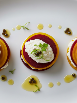 découvrez nos betteraves revisitées en bouchées apéritives colorées et fraîches, une touche ultra chic parfaite pour impressionner lors de vos repas et réceptions.